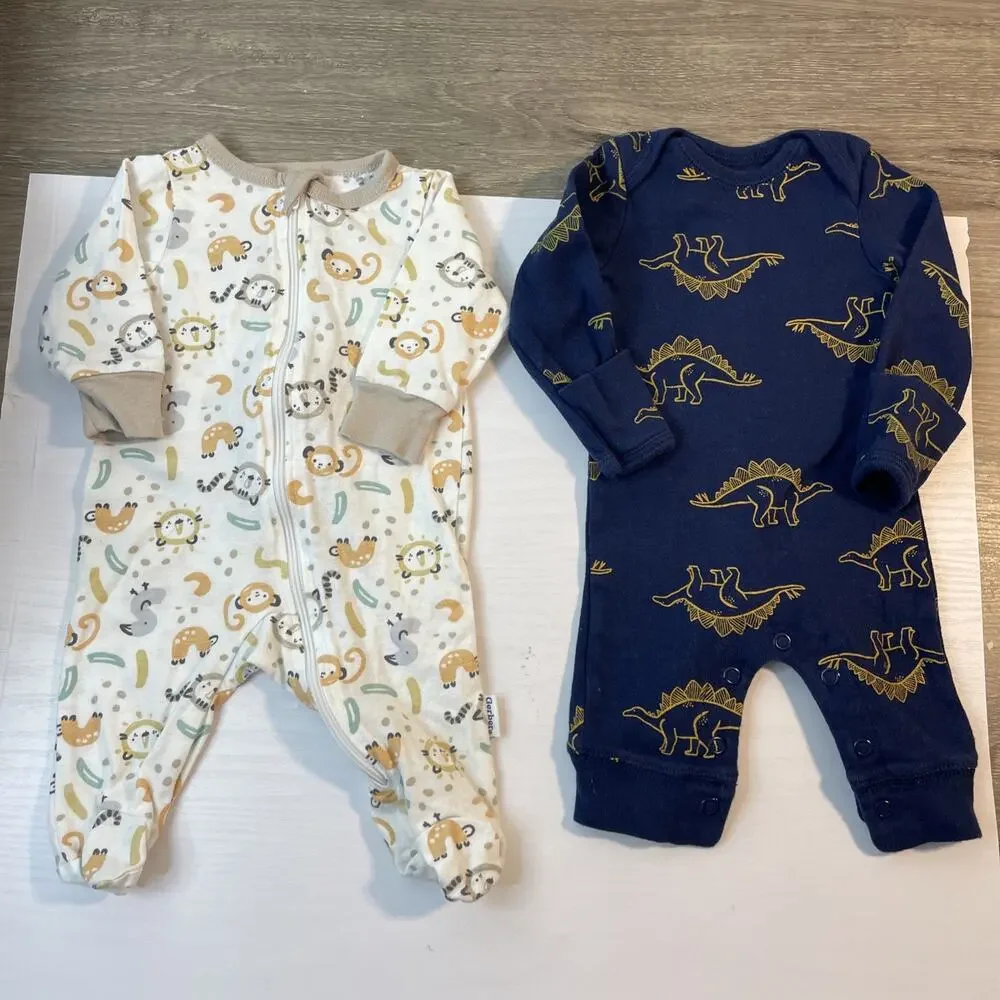 Lot of 12 Baby Boy Clothes Size 0-3 Months Sleep Play Pajamas Star Wars